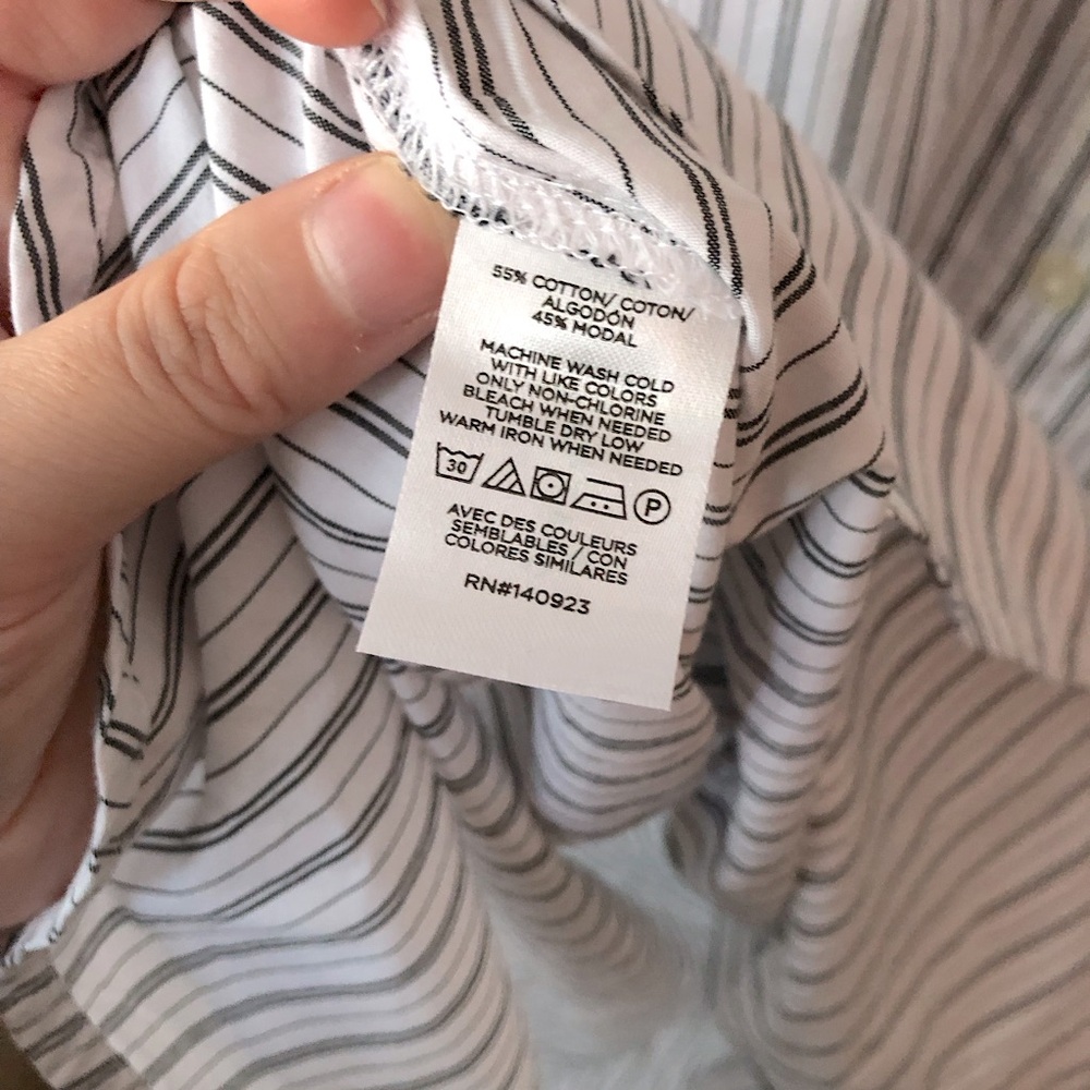 Loft Cotton & Modal Button Up Long Sleeve Tunic Blouse - Picture 7 of 11